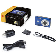 Kodak PIXPRO FZ55 Digital Camera Blue +Lexar 32GB Memory Card + Bag Camera Case