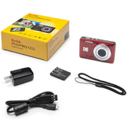 Kodak PIXPRO FZ55 Digital Camera Red +Lexar 32GB Memory Card + Bag Camera Case