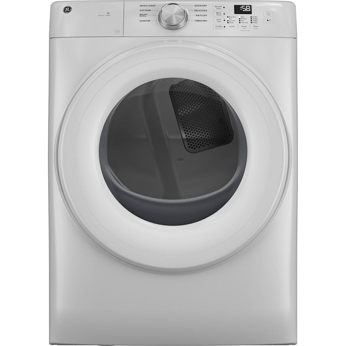 GE 7.8 cu. ft. Smart Electric Dryer with WiFi Powered by SmartHQ™ GFD35ESSYWW