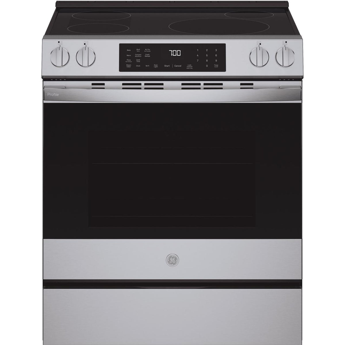 GE Profile 30-inch Slide-in Induction Range with Convection Technology PHS700AYFS