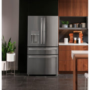 GE Profile 36-inch, 22.4 cu. ft. Counter-Depth French 4-Door Refrigerator with Wi-Fi PXD22BYPFS