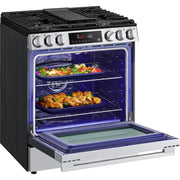 LG 5.8 cu.ft. Smart Gas Single Oven Slide-in Range with Air Fry LSGL5833X