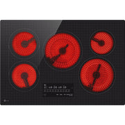 LG 30-inch Built-in Smart Electric Cooktop with 5 elements CBEW3017BE