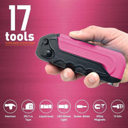Kelvin Tools Kelvin 17 - The Everyday Multi-Tool with Flashlight (Pink)
