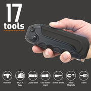 Kelvin Tools Kelvin 17 - The Everyday Multi-Tool with Flashlight (Black)