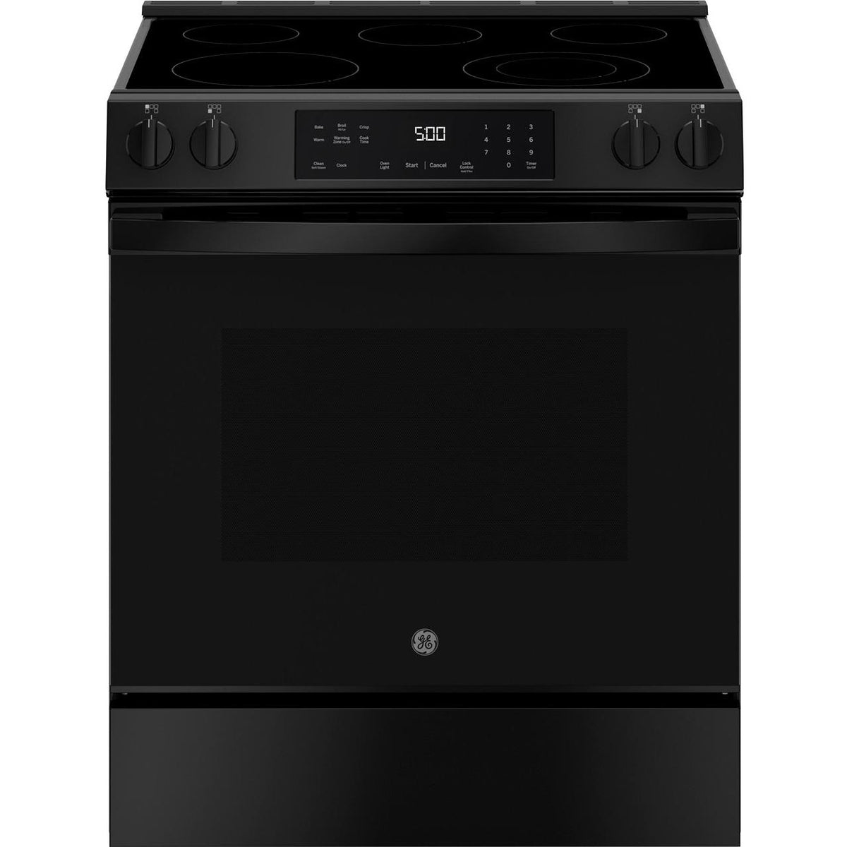 GE 30-inch Slide-in Electric Range with Crisp Mode GRS500PVBB