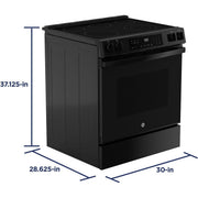 GE 30-inch Slide-in Electric Range with Crisp Mode GRS500PVBB