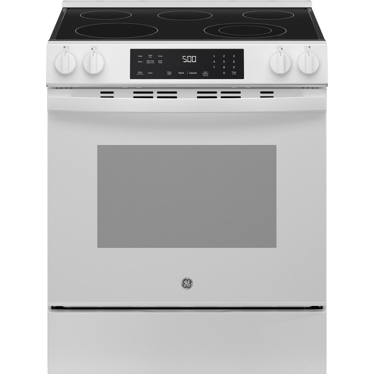 GE 30-inch Slide-in Electric Range with Crisp Mode GRS500PVWW