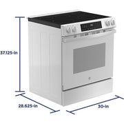 GE 30-inch Slide-in Electric Range with Crisp Mode GRS500PVWW