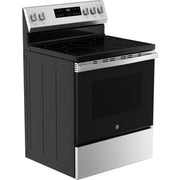 GE 30-inch Freestanding Electric Range with Crisp Mode GRF500SVSS