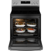 GE 30-inch Freestanding Electric Range with Crisp Mode GRF500SVSS