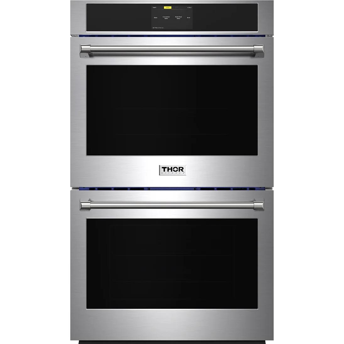 Thor Kitchen 30-inch, 9.6 cu.ft. Built-in Double Wall Oven with LuxGlide™ Telescopic Racks TEW30ED
