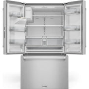 Thor Kitchen 36-inch, 28.9 cu. ft. French 3-Door Refrigerator with Ice and Water Dispenser TRF3628FFD