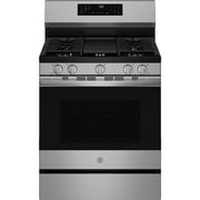 GE Profile 30-inch Smart Freestanding Gas Convection Range with No Preheat Air Fry and EasyWash™ Oven Tray PGF700AYFS