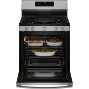 GE Profile 30-inch Smart Freestanding Gas Convection Range with No Preheat Air Fry and EasyWash™ Oven Tray PGF700AYFS