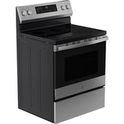 GE Profile 30-inch Smart Freestanding Electric Convection Range with No Preheat Air Fry and EasyWash™ Oven Tray PRF700AYFS