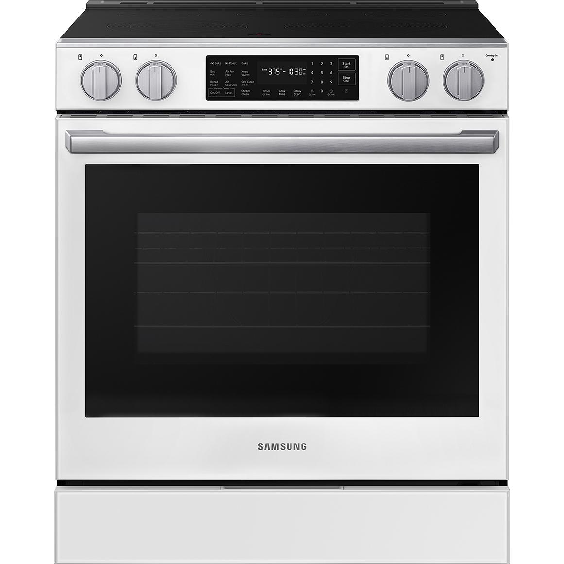 Samsung 30-inch Slide-in Electric Range with Wi-Fi NSE80H63SWAA