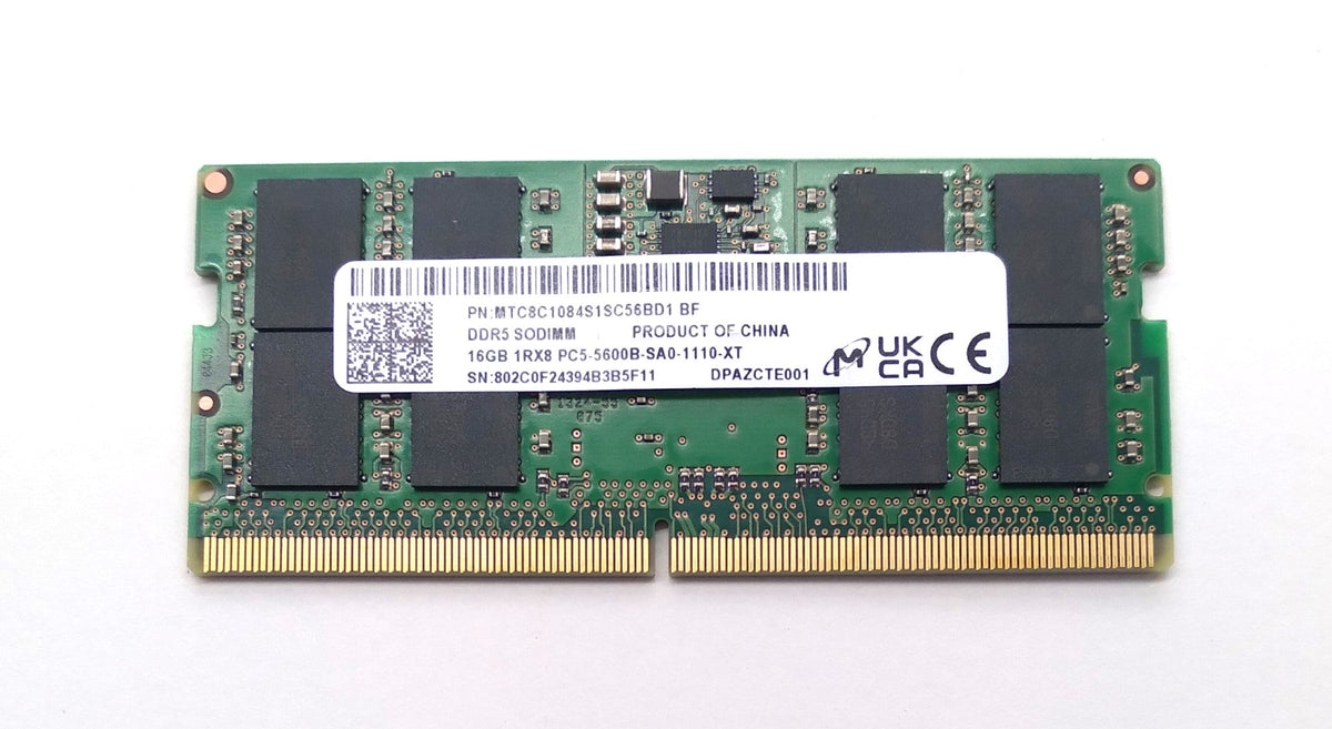 Micron 16gb 1rx8 SODIMM Memory Module