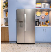 GE 36-inch, 27.7 cu. ft. Side-By-Side Refrigerator with Extra Tall Dispenser GSS28PYYFS