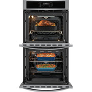 Frigidaire 27-inch, 7.6 cu. ft. Built-in Double Wall Oven with Air Fry FCWD2730AS
