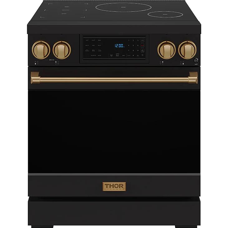 Thor Kitchen 30-inch Freestanding Induction/Electric Range with Tilt Panel RSI30B-BRZ