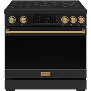 Thor Kitchen 36-inch Freestanding Induction/Electric Range with Tilt Panel RSI36B-BRZ
