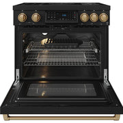 Thor Kitchen 36-inch Freestanding Induction/Electric Range with Tilt Panel RSI36B-BRZ