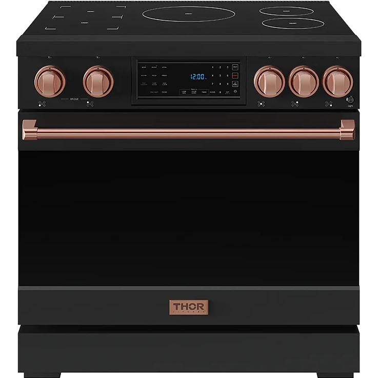 Thor Kitchen 36-inch Freestanding Induction/Electric Range with Tilt Panel RSI36B-RSG