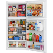 GE 30-inch, 21 cu. ft. Freestanding Top Freezer Refrigerator with Garage-Ready Performance GPS21KGZWW