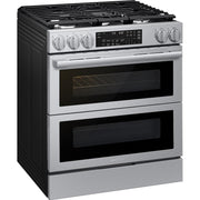 Samsung 30-inch, 6.0 cu. ft. Slide-in Gas Range with True Convection Technology NSG90H60DRAA