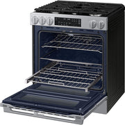 Samsung 30-inch, 6.0 cu. ft. Slide-in Gas Range with True Convection Technology NSG90H60DRAA