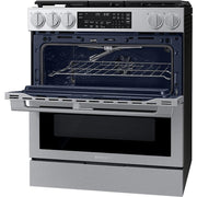Samsung 30-inch, 6.0 cu. ft. Slide-in Gas Range with True Convection Technology NSG90H60DRAA