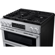 Samsung 30-inch, 6.0 cu. ft. Slide-in Gas Range with True Convection Technology NSG90H60DRAA