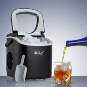 Deco Chef Compact Countertop Ice Maker 26LBs in 24HRs, 9 Ice Cubes in 6 Minutes, Black
