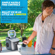 Deco Chef Compact Countertop Ice Maker 26LBs in 24HRs, 9 Ice Cubes in 6 Minutes, Black