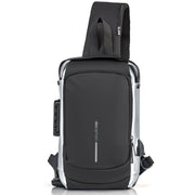 Deco Essentials Sling Backpack, Anti-Theft Combo Zipper Lock, External USB Charging, Waterproof