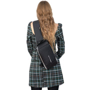 Deco Essentials Sling Backpack, Anti-Theft Combo Zipper Lock, External USB Charging, Waterproof