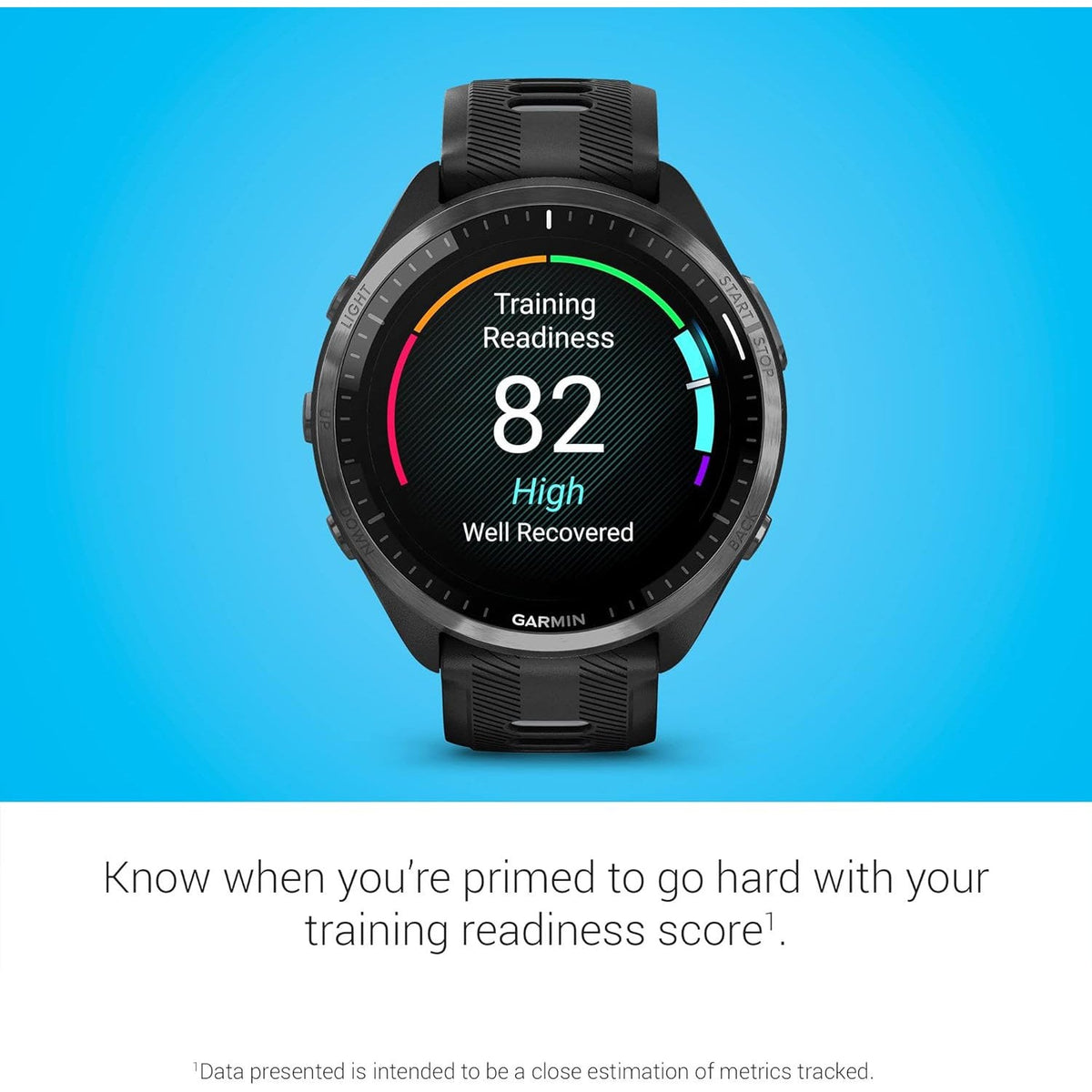 Garmin Forerunner 965 Running Smartwatch, Black and Powder Gray