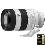 Sony FE 70-200mm F4 Macro G OSS II Compact Telephoto Zoom Lens + 128GB Card