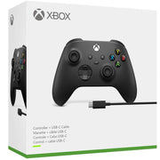 Microsoft Xbox Wireless Controller w/ USB-C Cable for PC, Carbon Black, 1V8-00001 (2-Pack)