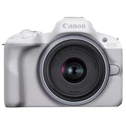 Canon EOS R50 Mirrorless Camera White + 18-45mm IS STM Lens Kit Essential Bundle