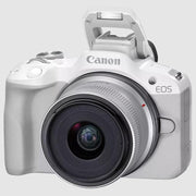 Canon EOS R50 Mirrorless Camera White + 18-45mm IS STM Lens Kit Essential Bundle