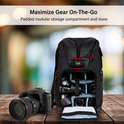 Deco Photo Camera/Drone Sling Backpack for Cameras & Accessories Fits 15-inch Laptops
