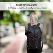 Deco Photo Camera/Drone Sling Backpack for Cameras & Accessories Fits 15-inch Laptops