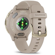 Garmin Venu 3S Health Fitness GPS Smartwatch Gold Steel Bezel w/French Gray Case (41mm)