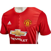 Adidas 2016 - 17 Soccer Manchester United Home Youth Jersey - Red/White
