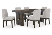 Burkhaus Mesa de Comedor Rectangular con Extensión con 6 Sillas