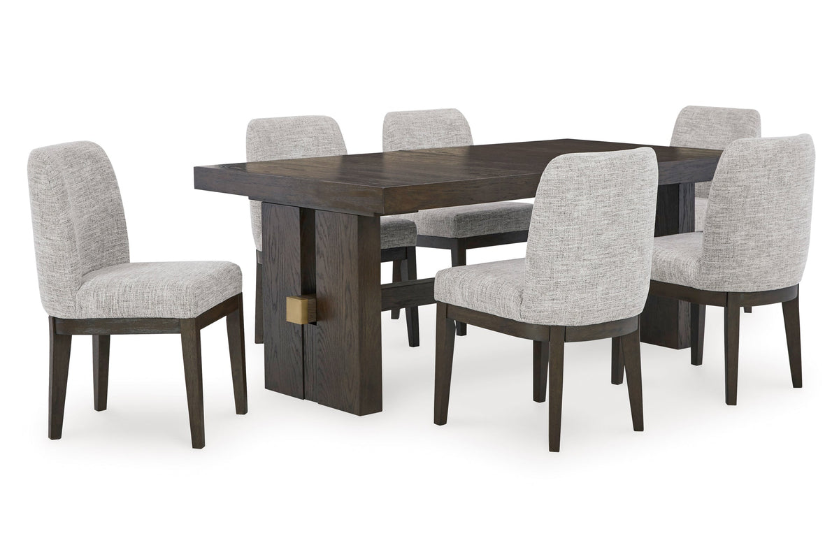 Burkhaus Mesa de Comedor Rectangular con Extensión con 6 Sillas