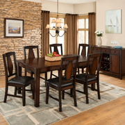 Tuscan Hills 7 Piece Dining Set & Self Storing Butterfly Leaf by Vilo Home - Walnut