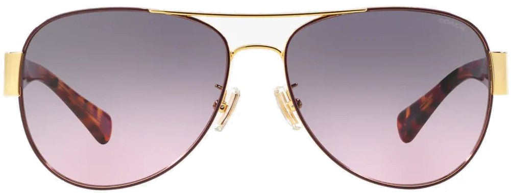 Coach HC7059 Sunglasses - Gold Purple-Purple Confetti/Grey Purple Gradient